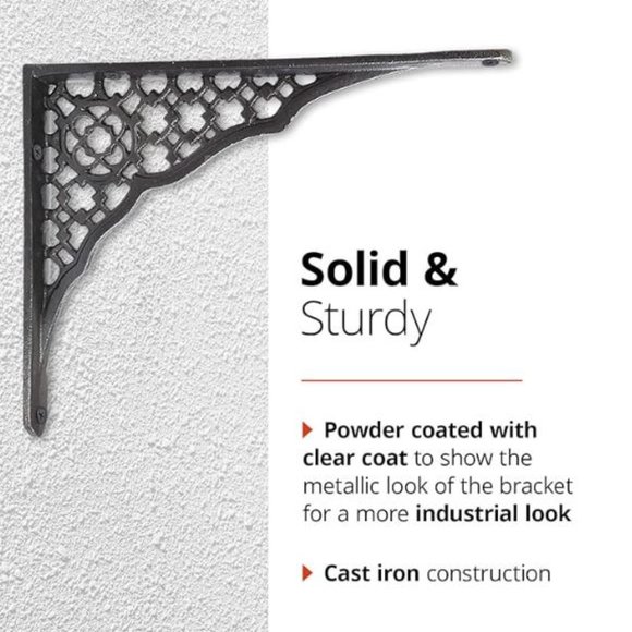 COPY - 2 pieces steel shelf brackets - Picture 2 of 3